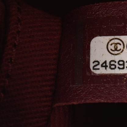 Chanel Shiny Calfskin Goatskin Quilted Small Coco Curve Vanity Burgundy 6 of 9