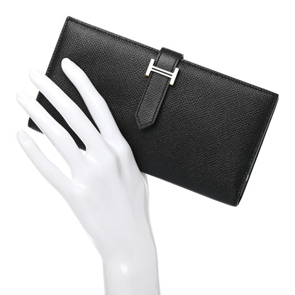 Hermes Epsom Bearn Gusset Wallet Black 2 of 9
