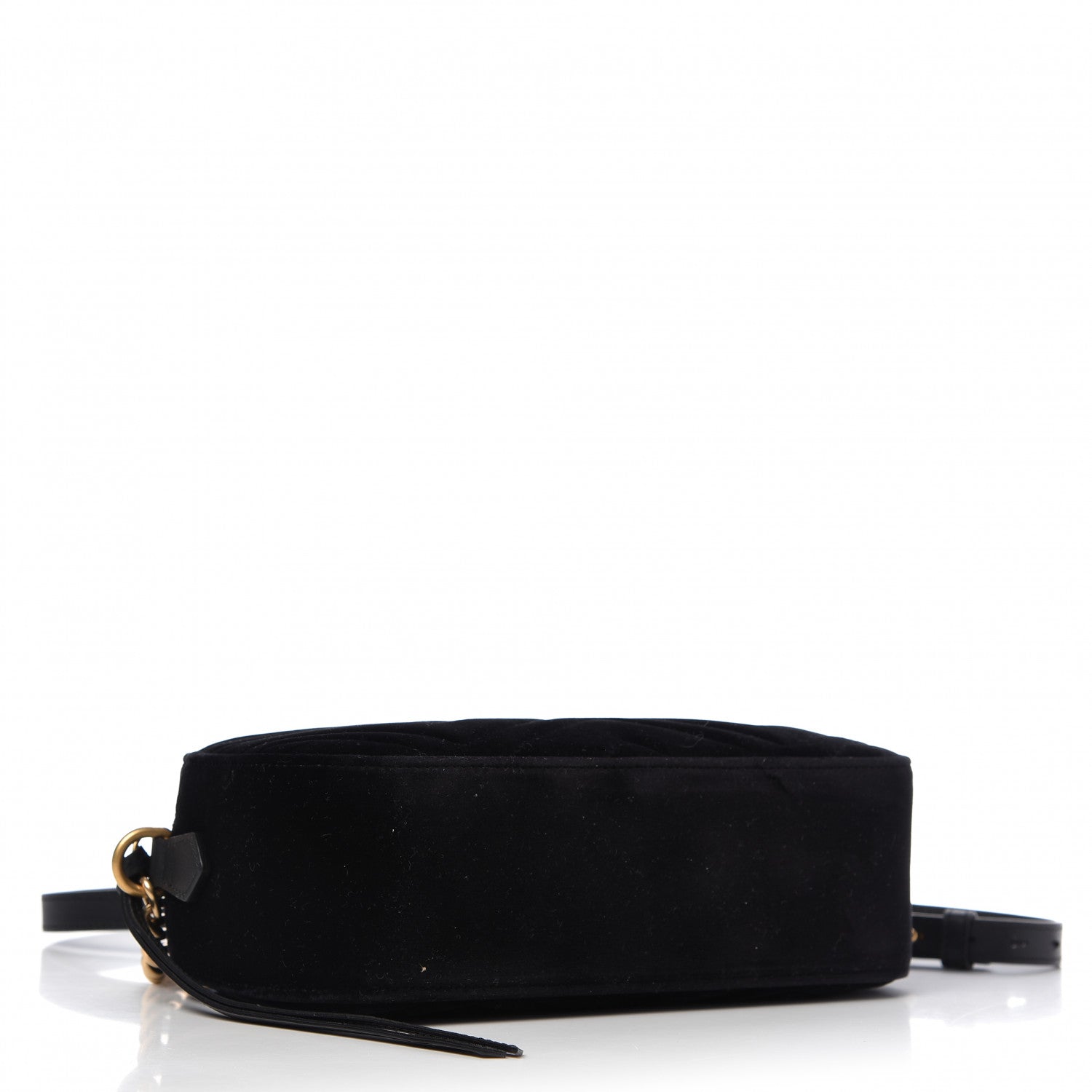 Gucci Velvet Matelasse Small GG Marmont Chain Shoulder Bag Black 4 of 10