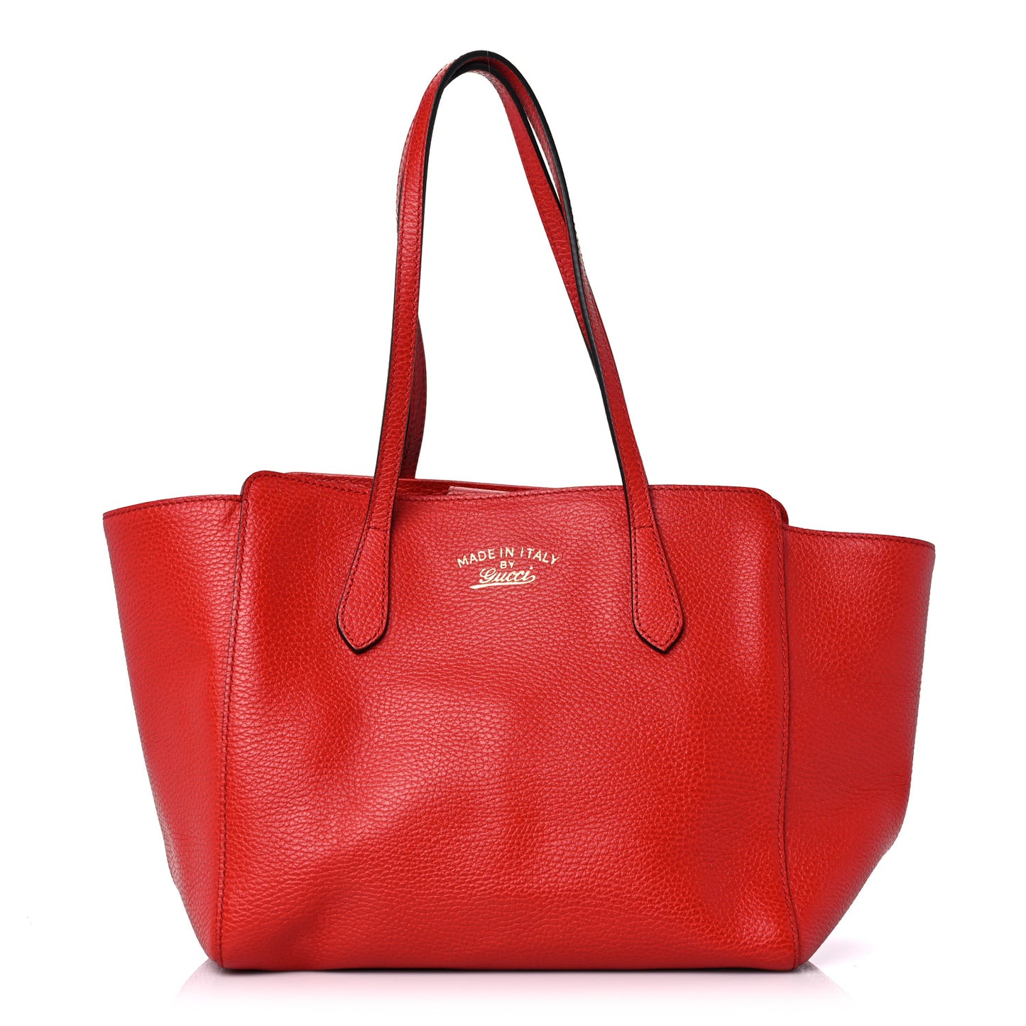 Dollar Calfskin Small Swing Tote Red