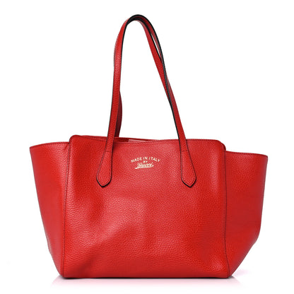 Gucci Dollar Calfskin Small Swing Tote Red 1 of 12