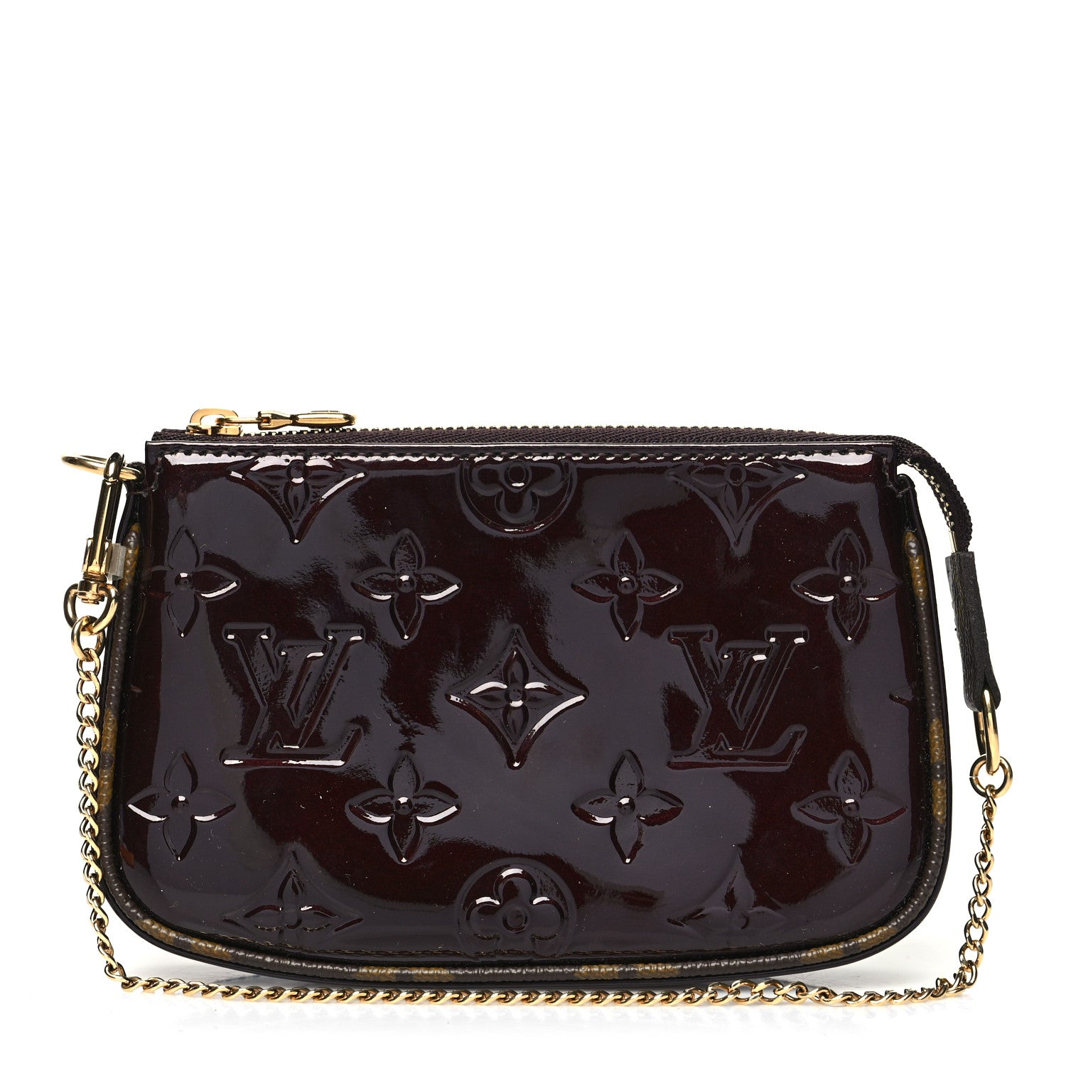 Louis Vuitton Vernis Monogram Mini Pochette Accessories Amarante 1 of 9