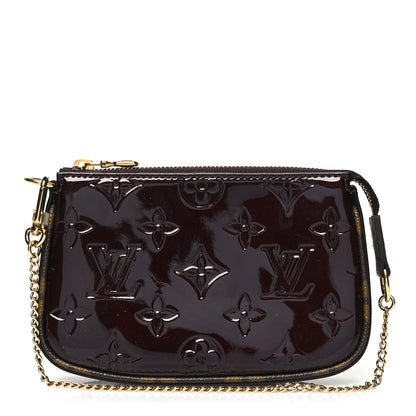 Louis Vuitton Vernis Monogram Mini Pochette Accessories Amarante 1 of 9