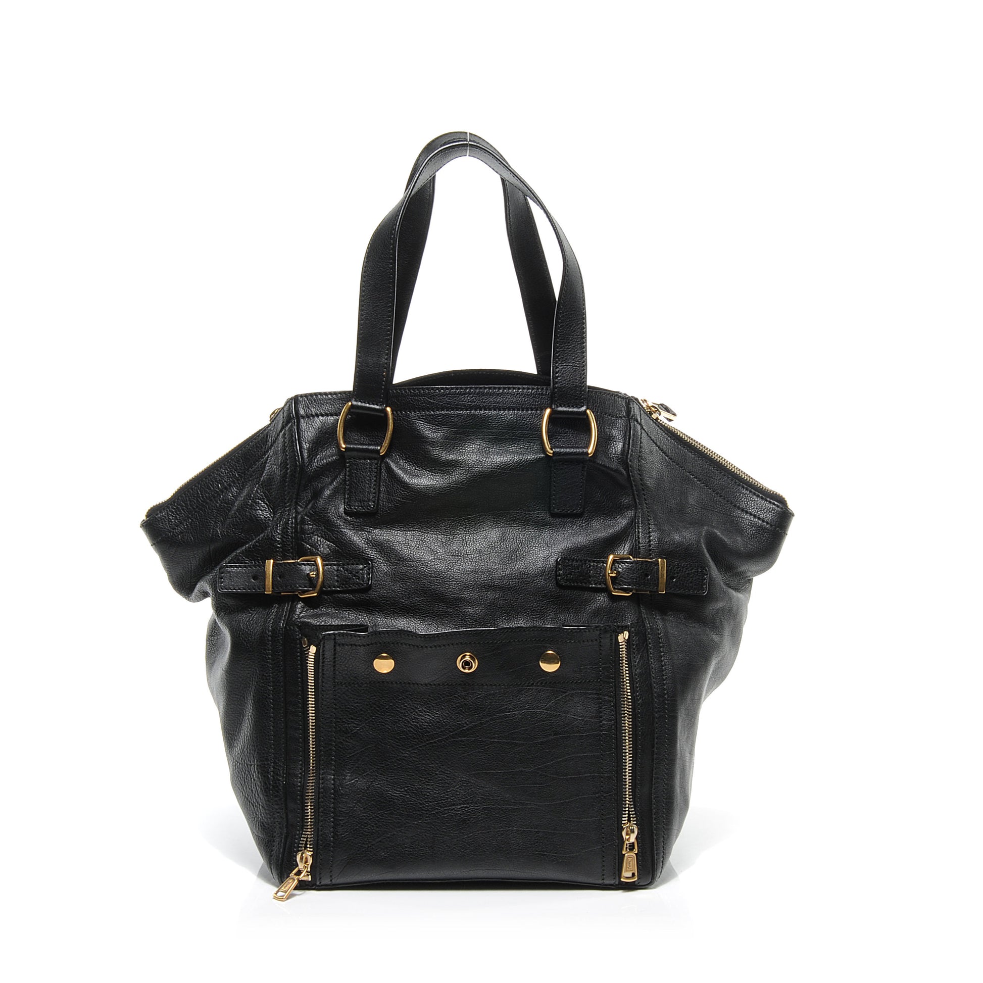 Saint Laurent Leather Large Downtown Tote Black 1 of 7