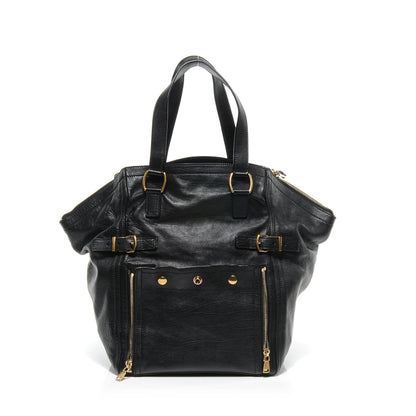 Saint Laurent Leather Large Downtown Tote Black 1 of 7
