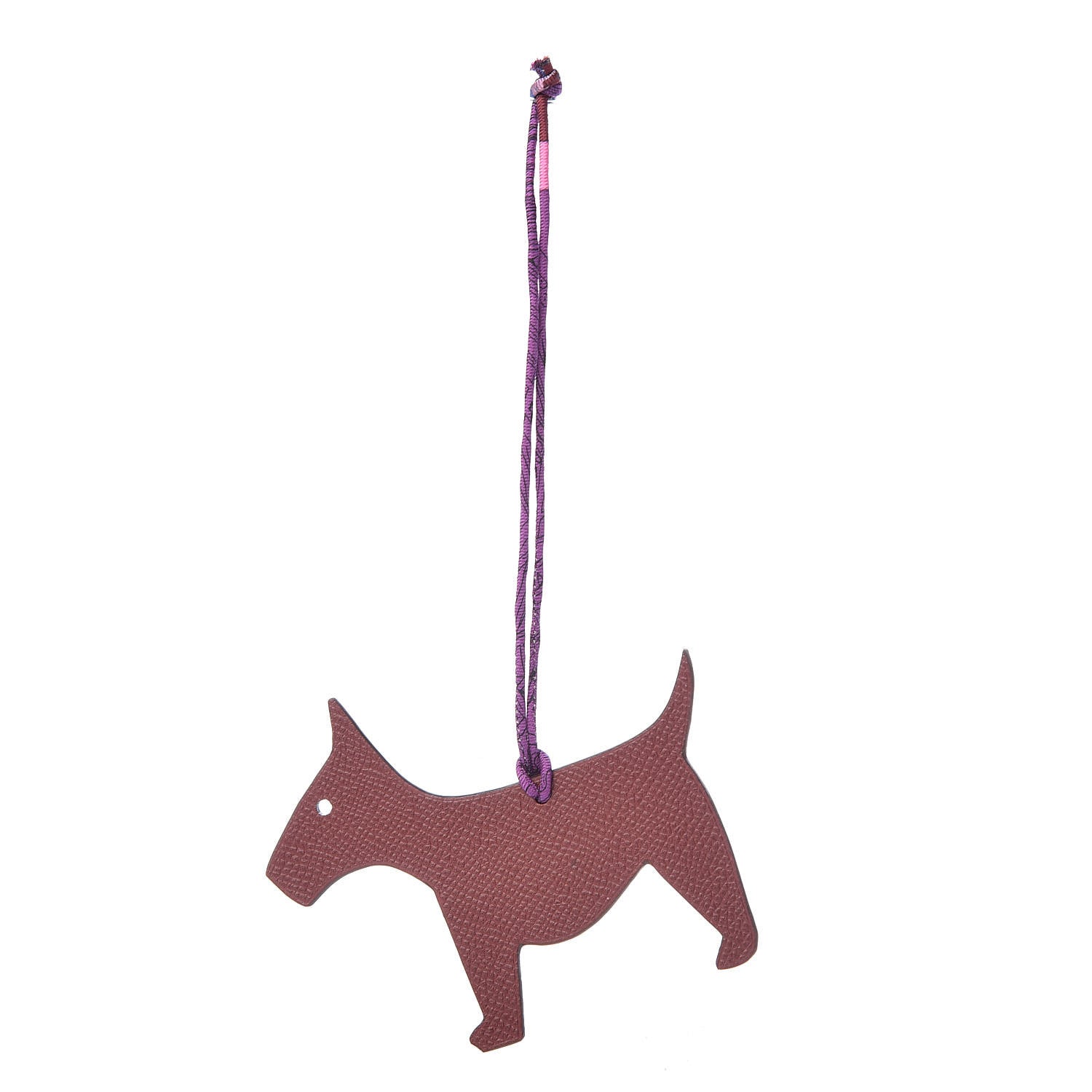 Hermes Togo Epsom Petit H Dog Bag Charm Rouge H 1 of 4