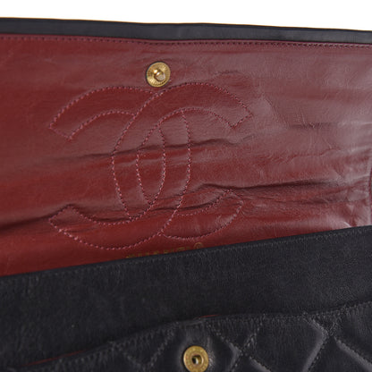 Chanel Lambskin Quilted Medium Double Flap Black 10 of 20