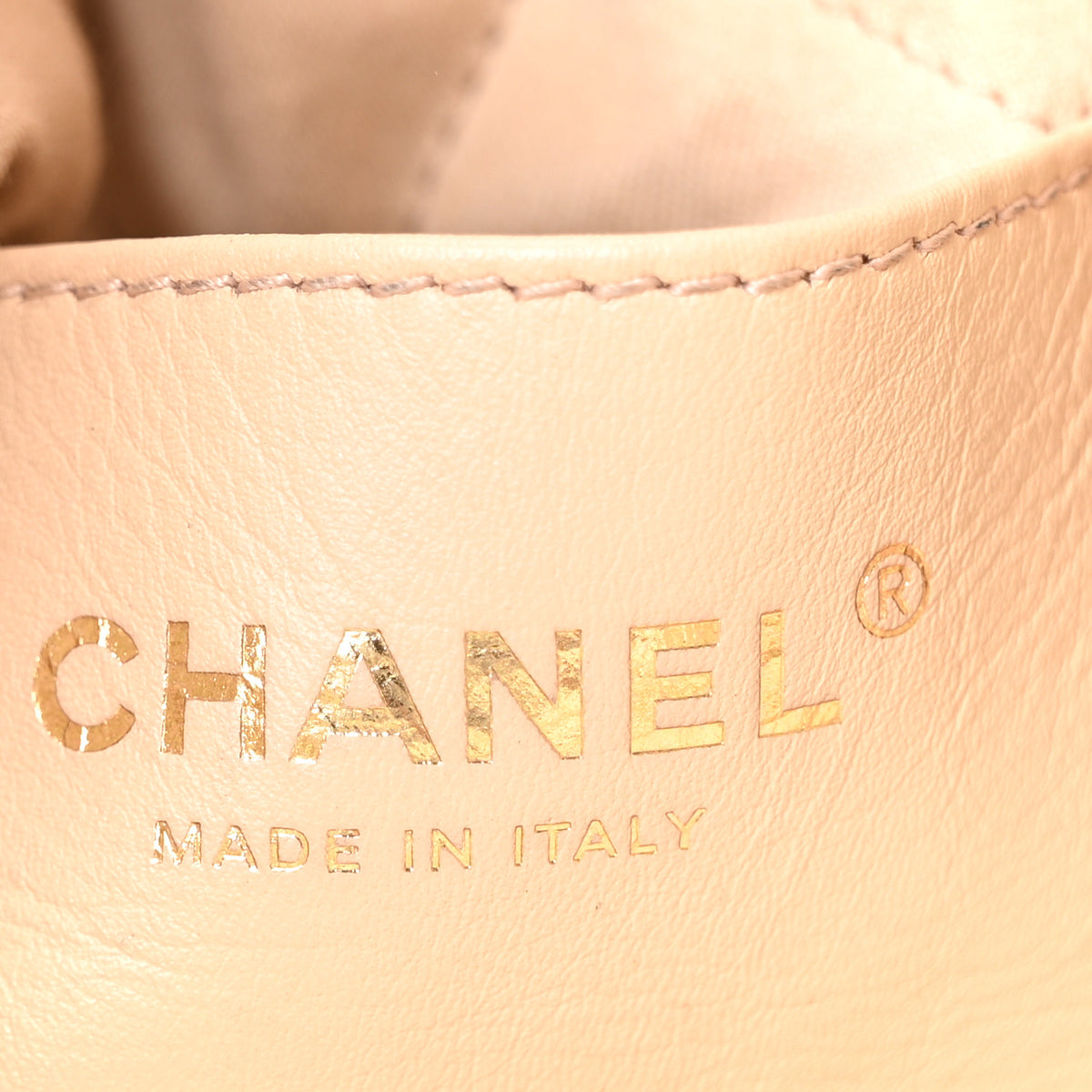 Shiny Calfskin Quilted Mini Chanel 22 White