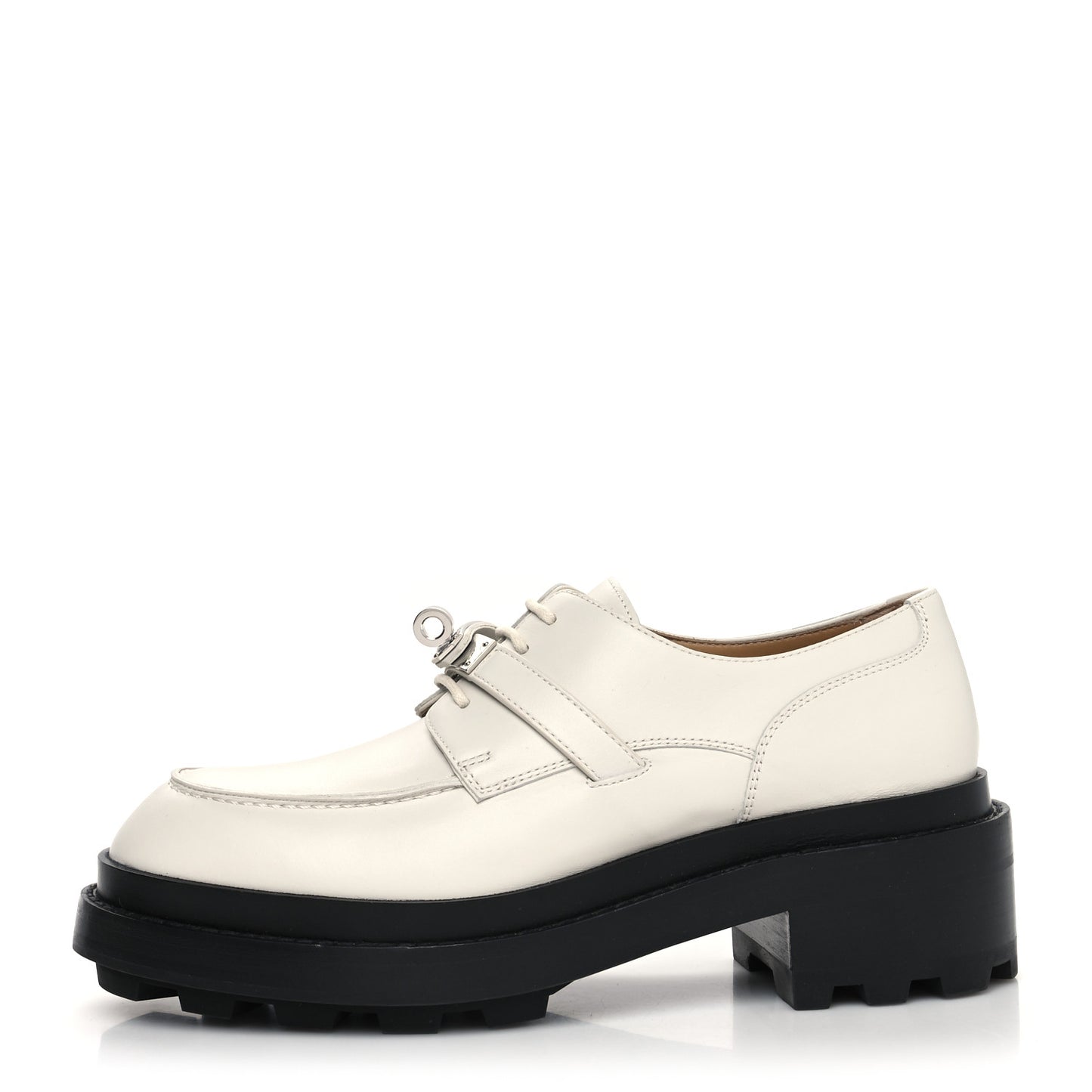 Glossed Calfskin First Derby 37 Beige Glaise