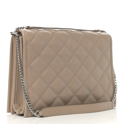 Saint Laurent Lambskin Quilted Small Becky Chain Bag Gold Sand 3 of 11