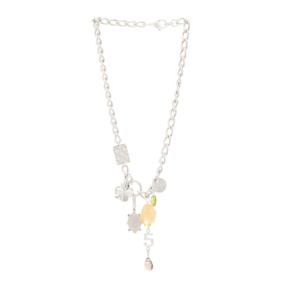 Chanel Sterling Silver Multi Gemstone Lucky Charms Necklace 3 of 6