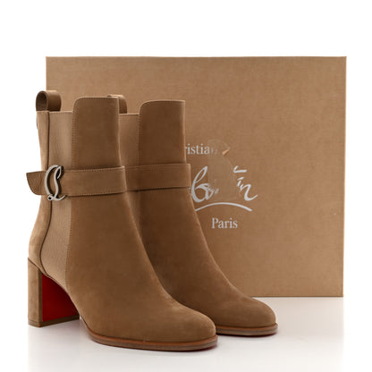 Christian Louboutin Suede CL Chelsea 70 Booty 35.5 Roca 8 of 8