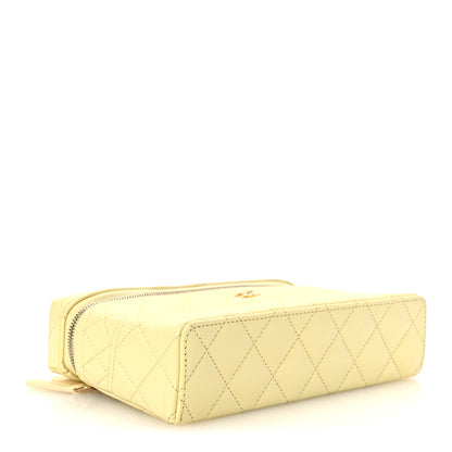 Chanel Caviar Quilted Trendy Handle Slim Vanity Light Yellow 4 of 11