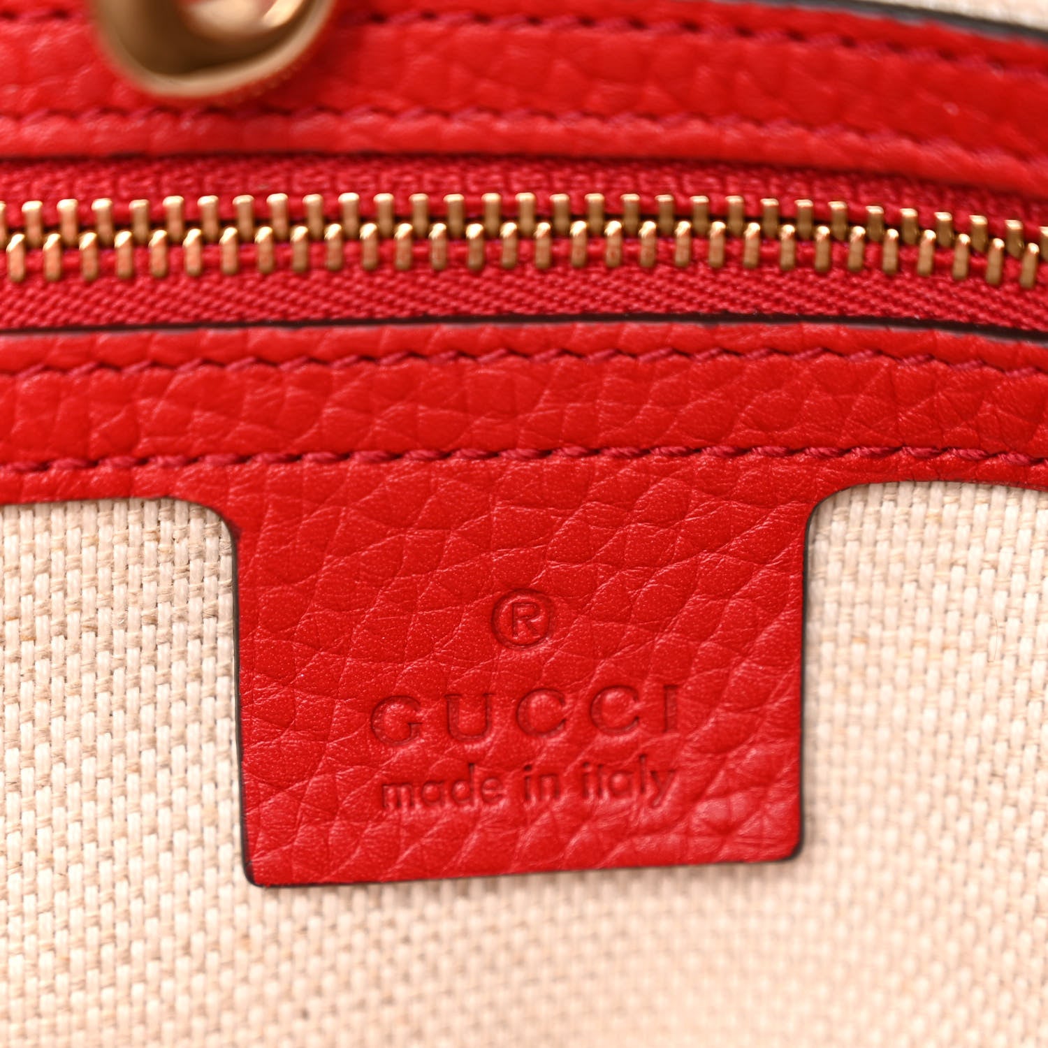Gucci Pebbled Calfskin Medium Soho Chain Shoulder Bag Tabasco Red 6 of 11