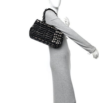 Chanel Canvas Camellia Flower Tote Black 2 of 13