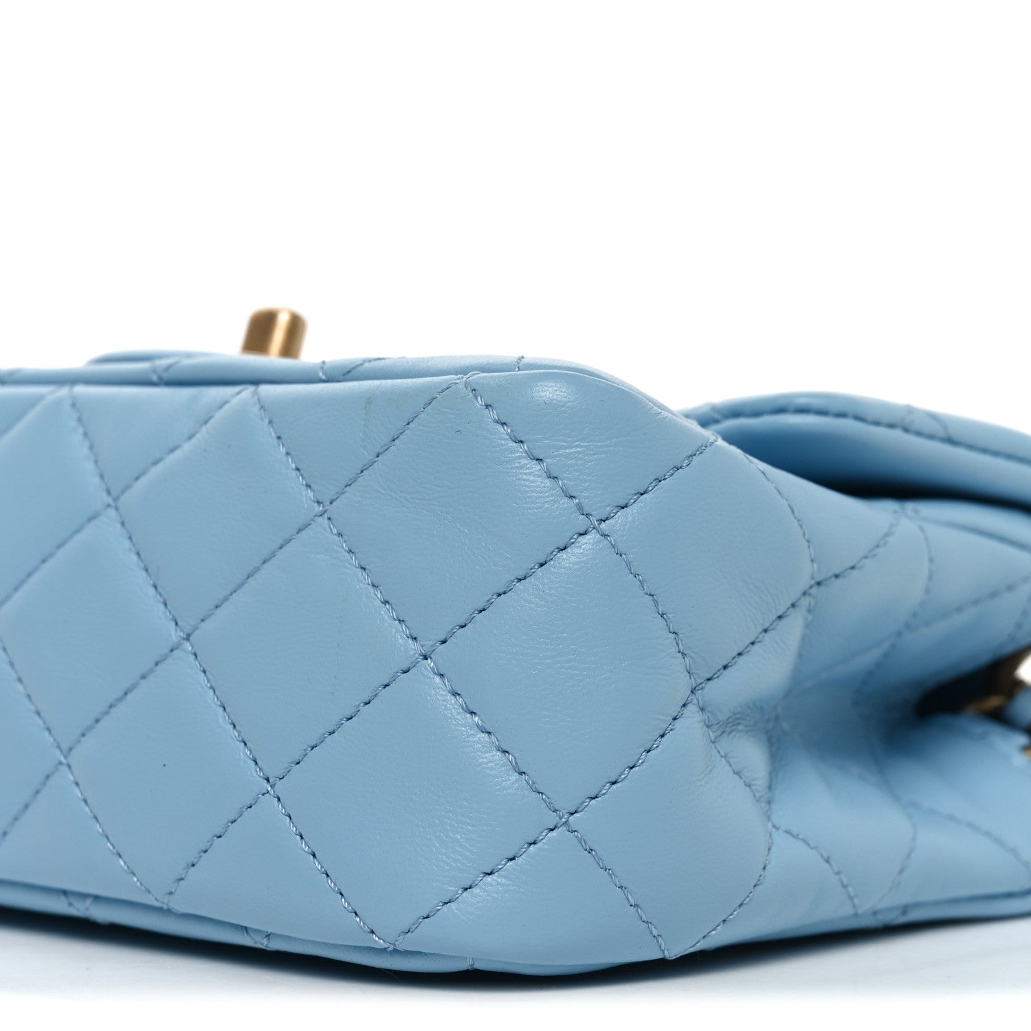 Chanel Lambskin Quilted Mini Pearl Crush Flap Light Blue 10 of 11