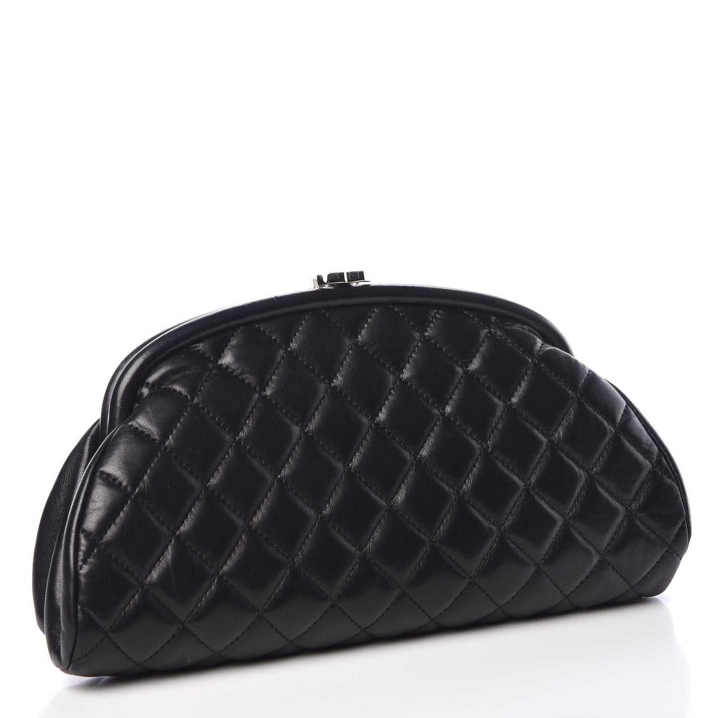 Lambskin Quilted Timeless Clutch Black