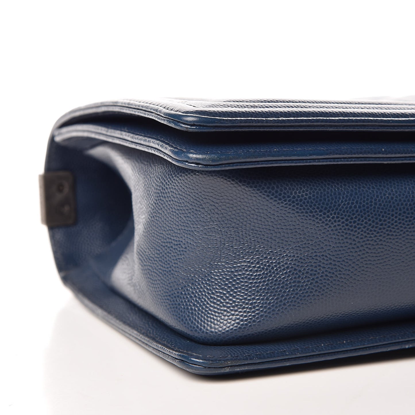 Caviar Quilted New Medium Boy Flap Dark Navy Blue