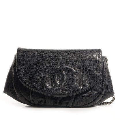 Chanel Caviar Half Moon Wallet On Chain WOC Black 1 of 8