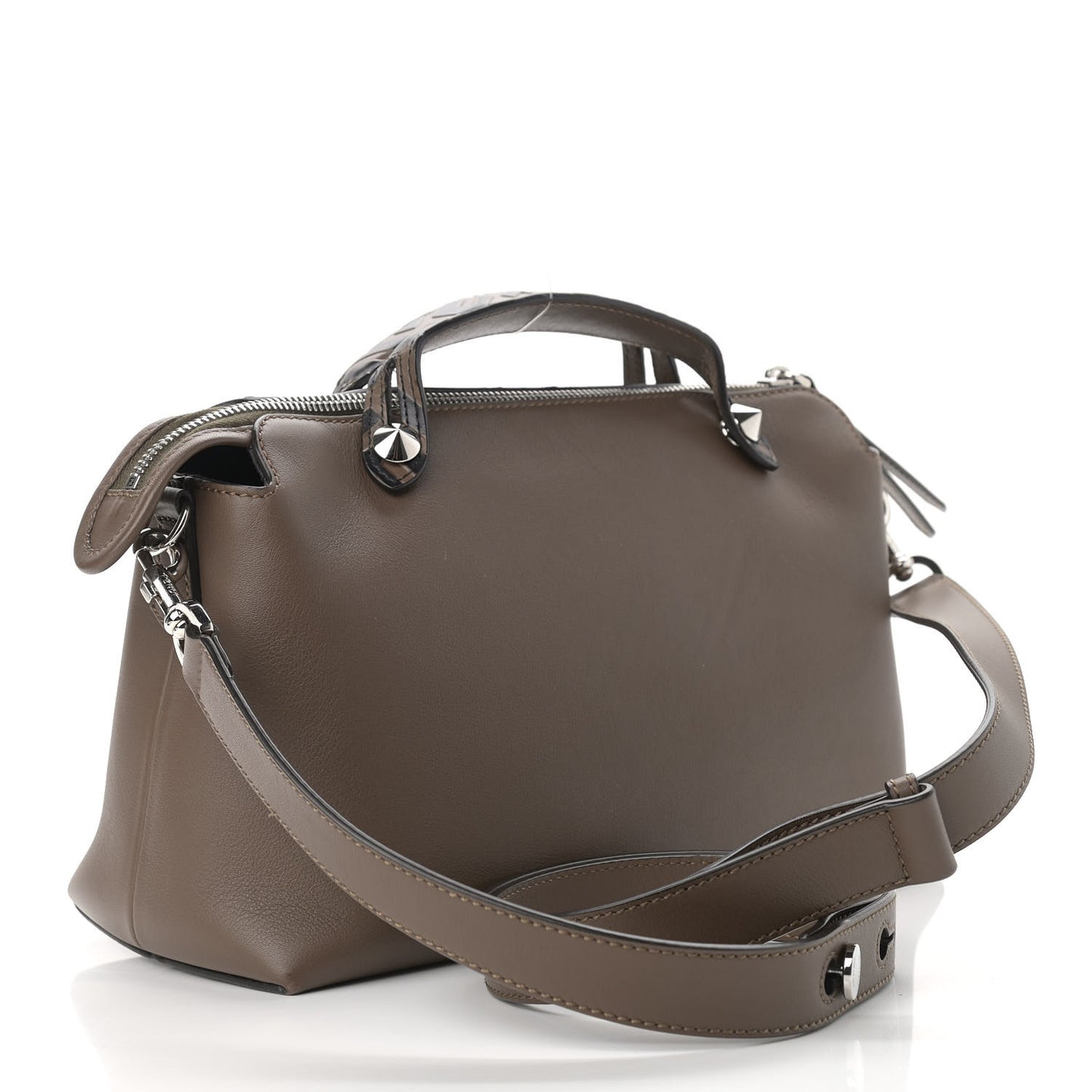 Vitello Dolce Bi-Color FF 1974 Embossed Medium By The Way Boston Bag Maya Black