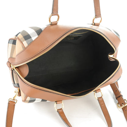 Burberry House Check Derby Calfskin Medium Alchester Bowling Bag Tan 5 of 7