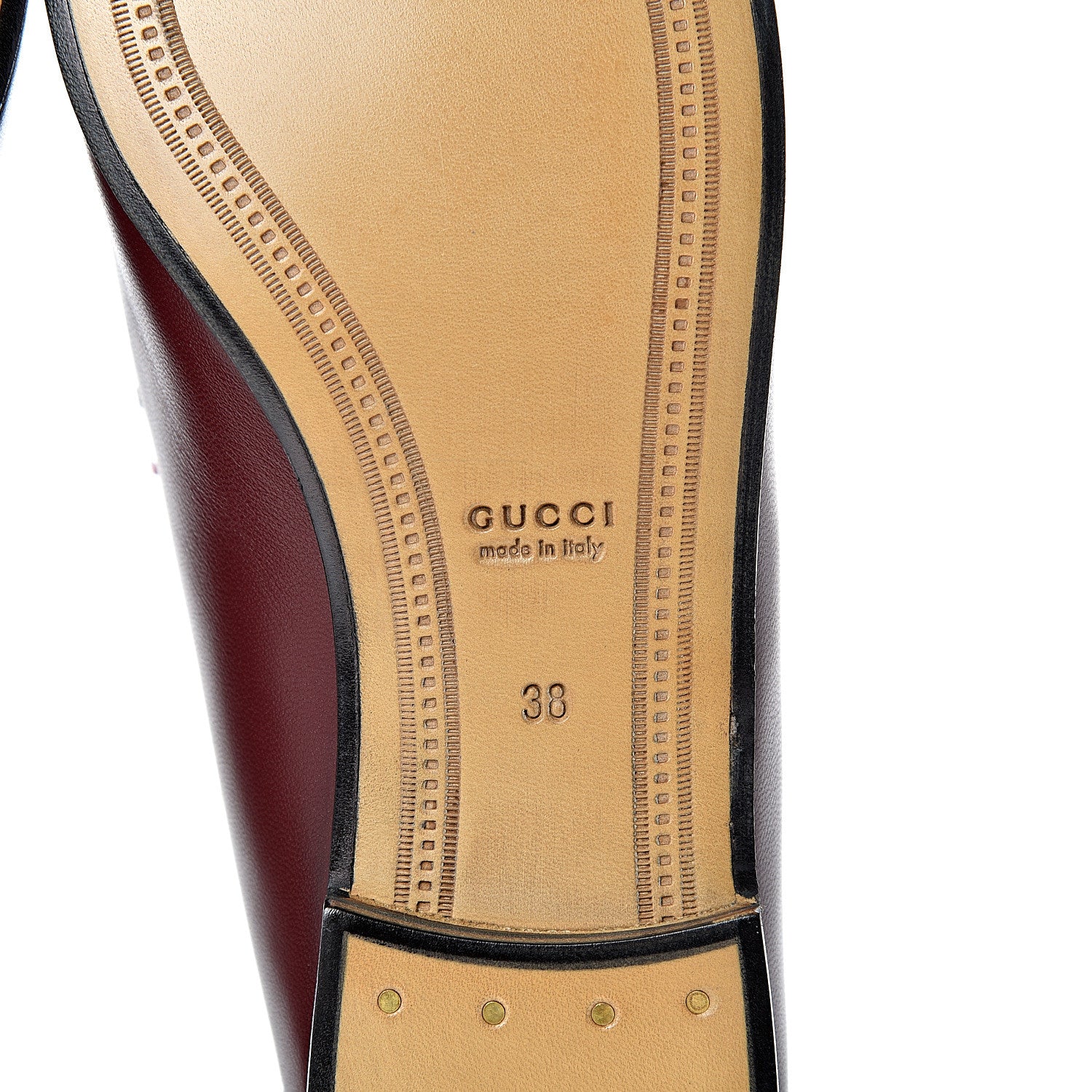 Gucci Lambskin Womens Brixton Horsebit Loafers 38 Vintage Bordeaux 6 of 8