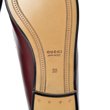 Gucci Lambskin Womens Brixton Horsebit Loafers 38 Vintage Bordeaux 6 of 8