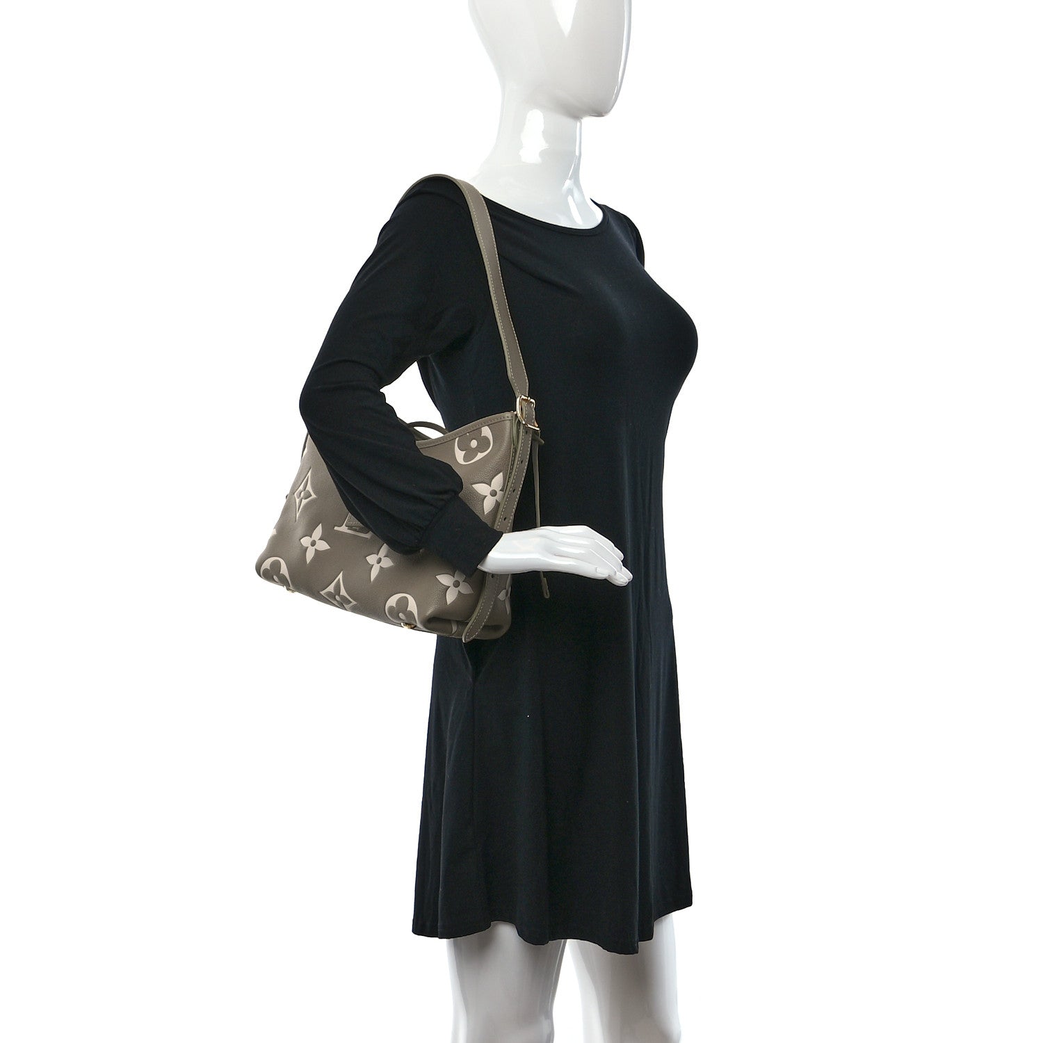 Louis Vuitton Empreinte Monogram Giant CarryAll PM Khaki Creme 2 of 9