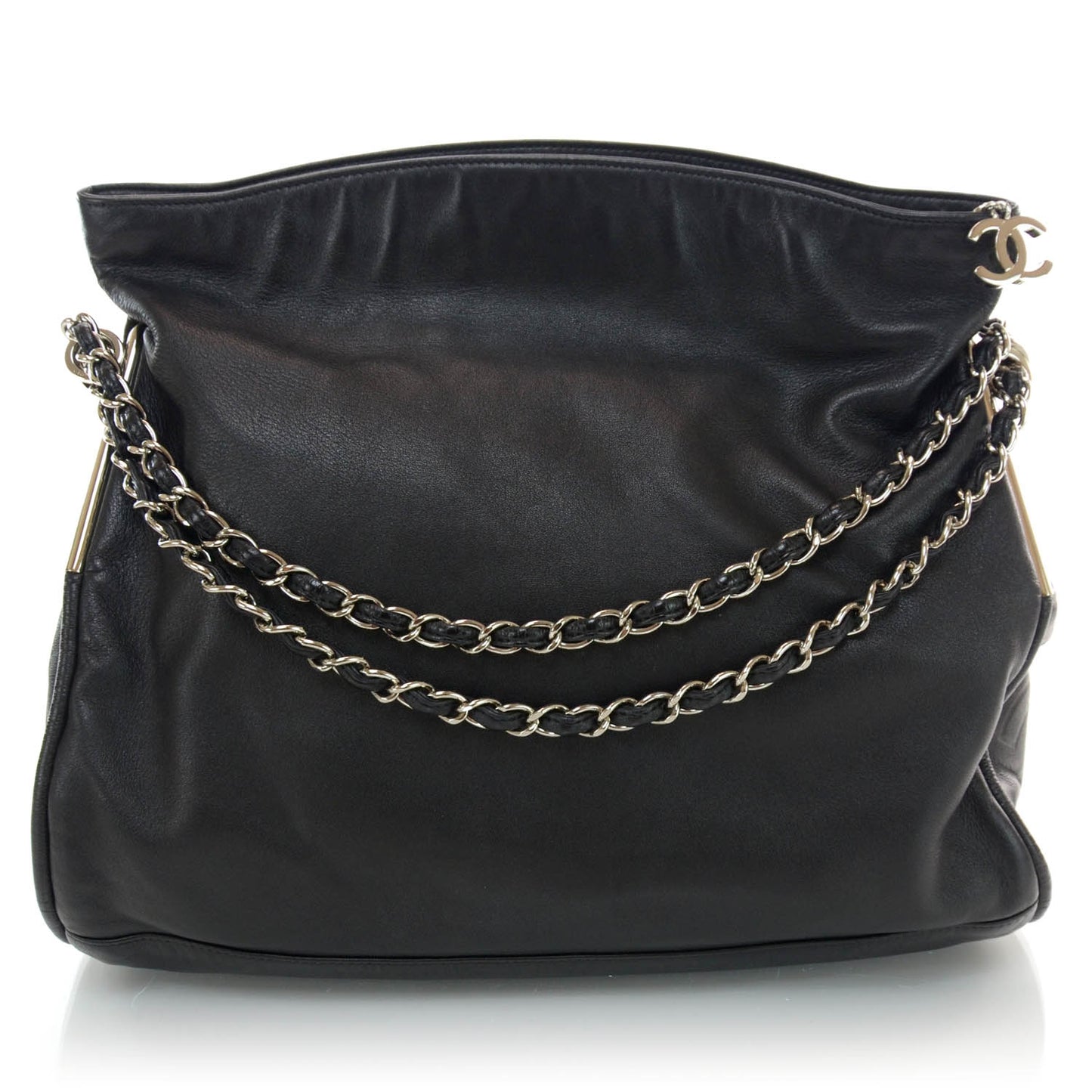 Lambskin Large Ultimate Soft Bag Black