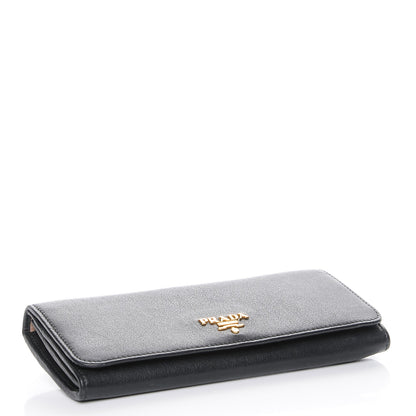 Prada Royal Calf Continental Flap Wallet Nero Black 4 of 8