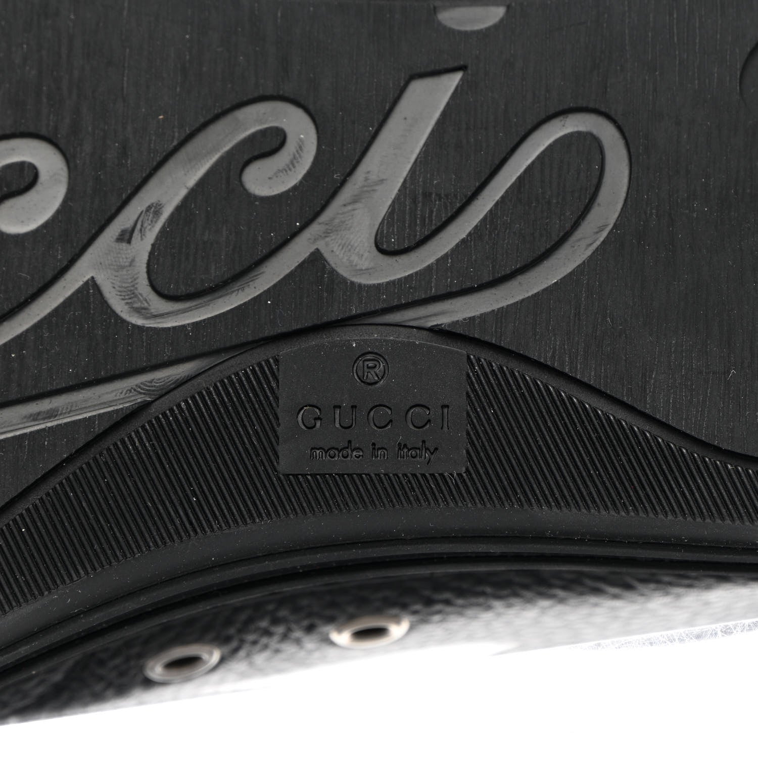 Gucci Nappa Mens Low Top Sneakers 8 Black 8 of 10