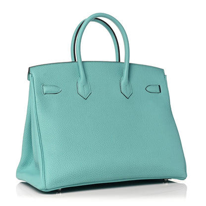 Hermes Togo Birkin 35 Bleu Atoll 2 of 33