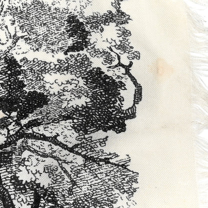 Christian Dior Cotton Toile De Jouy Shawl Black 5 of 5