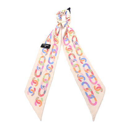 Chanel Silk CC Twilly Hair Tie White Multicolor 2 of 4