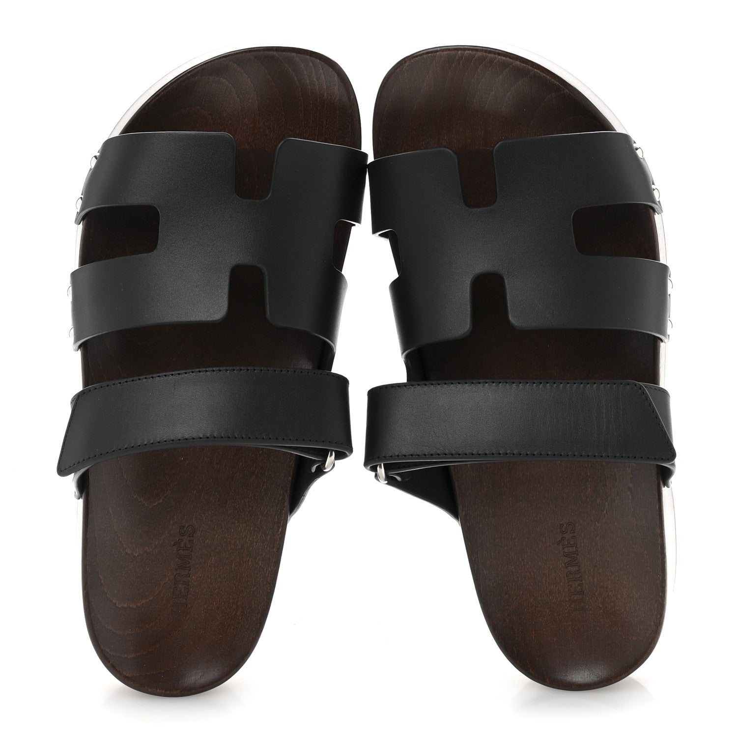 Hermes Calfskin Womens Kos Clog 38 Black 2 of 10
