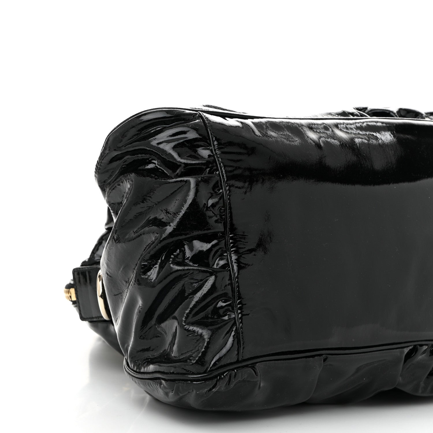 Gucci Patent Large Hysteria Top Handle Bag Black 9 of 10