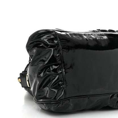 Gucci Patent Large Hysteria Top Handle Bag Black 9 of 10