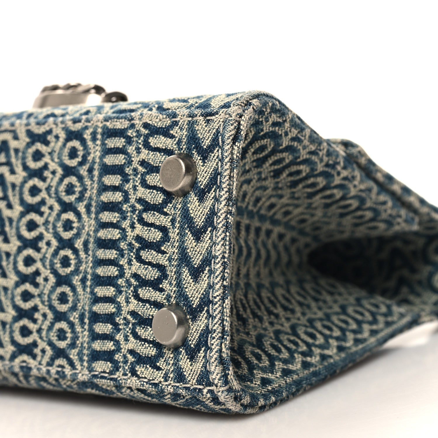 Marc Jacobs Denim Monogram The St Marc Mini Top Handle Bag Blue 10 of 10