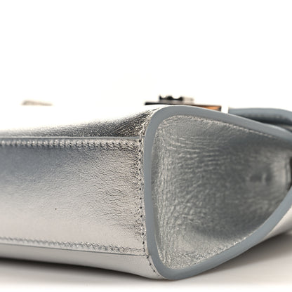 Salvatore Ferragamo Metallic Lambskin Mini Hug Crossbody Bag Argento 9 of 11