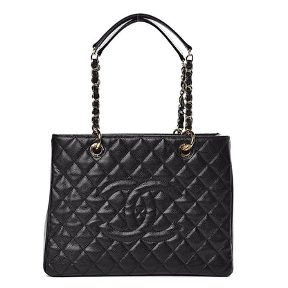 Chanel Caviar Quilted Grand Shopping Tote GST Black 1 of 12