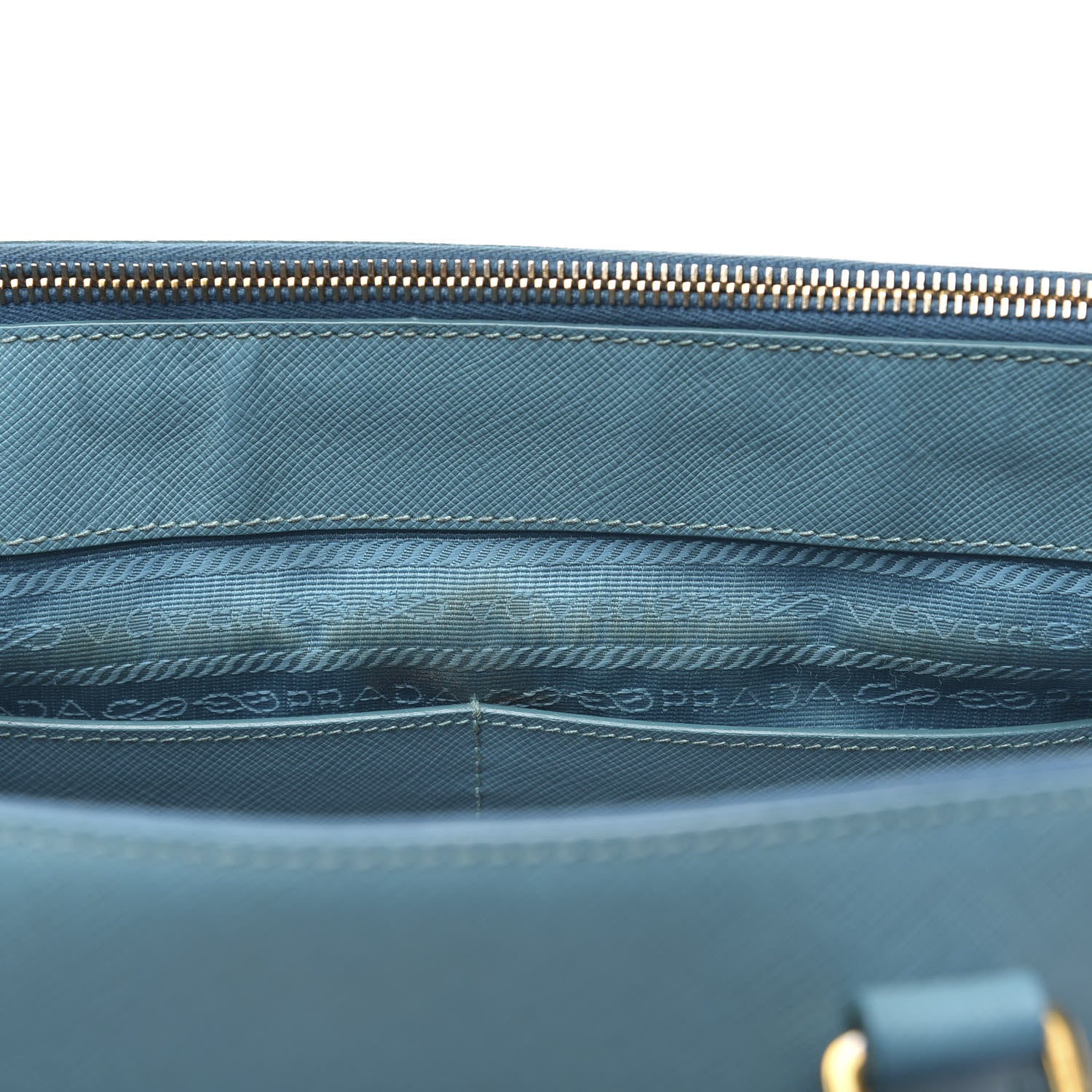 Prada Saffiano Medium Galleria Double Zip Tote Turchese 16 of 19