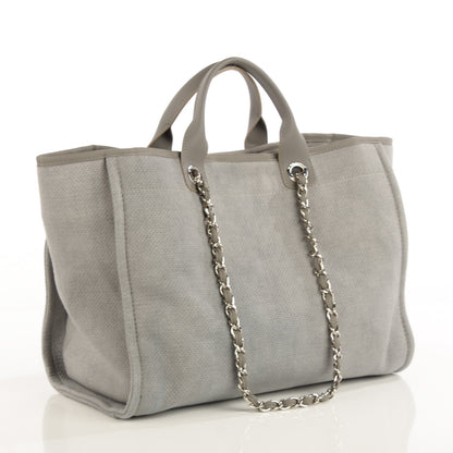Chanel Canvas Deauville Large Tote Grey 3 of 8