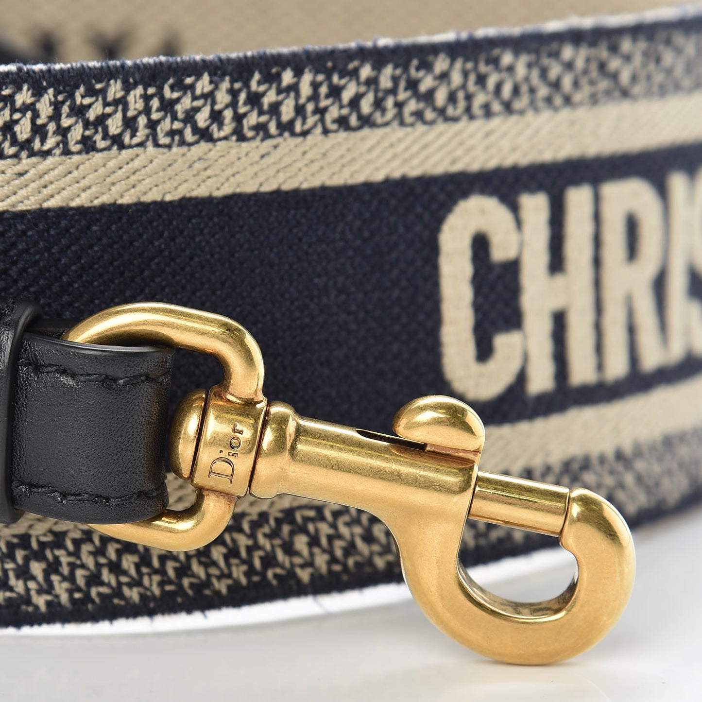Canvas Embroidered Shoulder Strap Blue