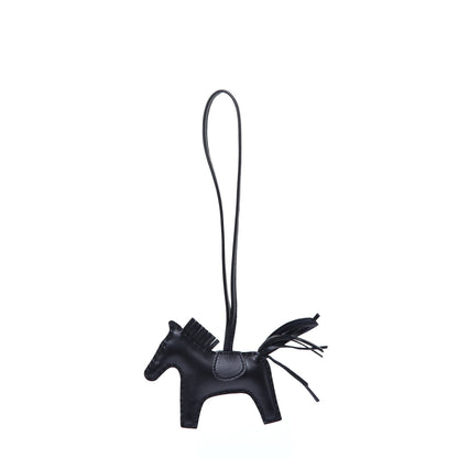 Hermes Milo Lambskin Grigri Rodeo Horse Bag Charm PM So Black 1 of 4