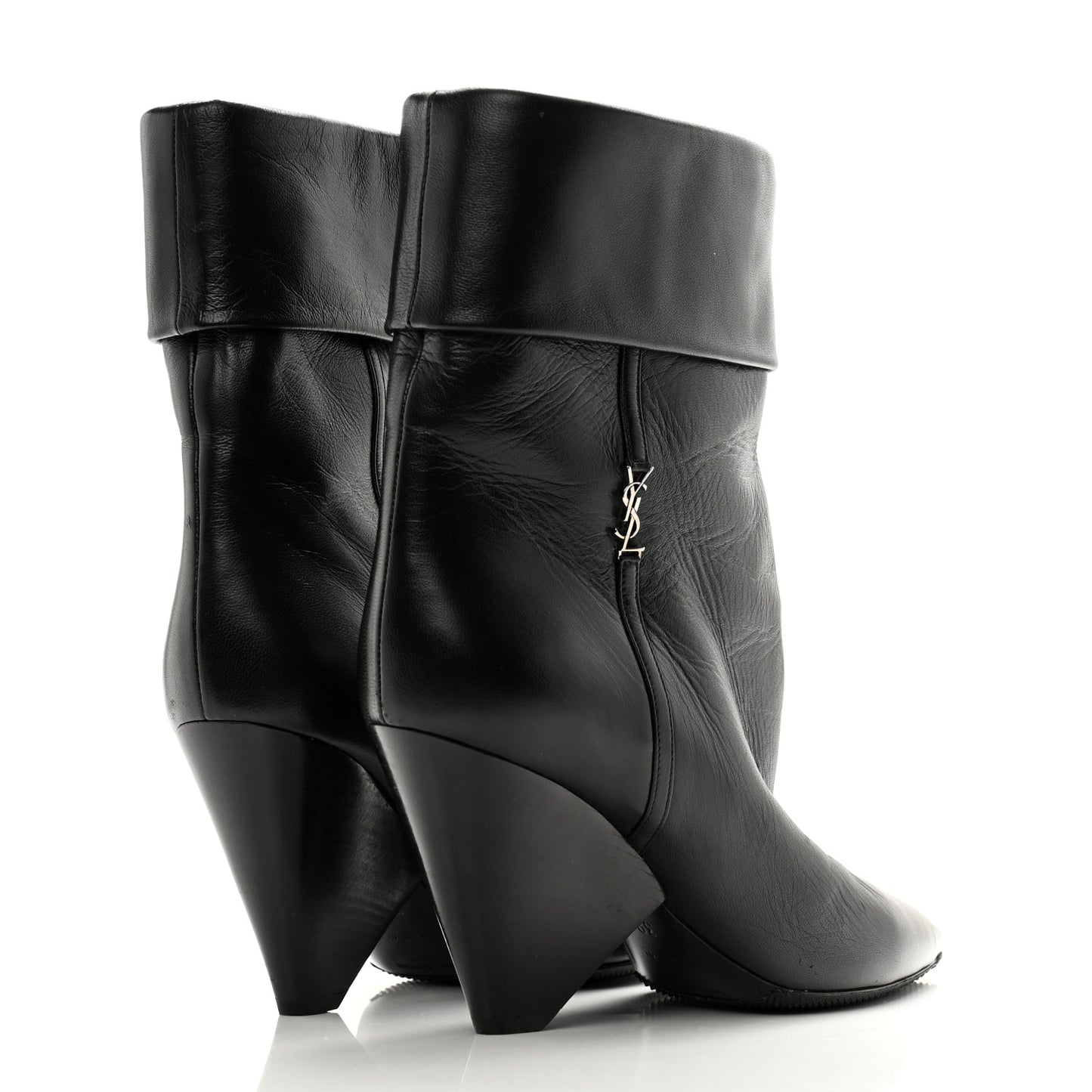 Lambskin Liz 85 Wedge Booties 39 Black