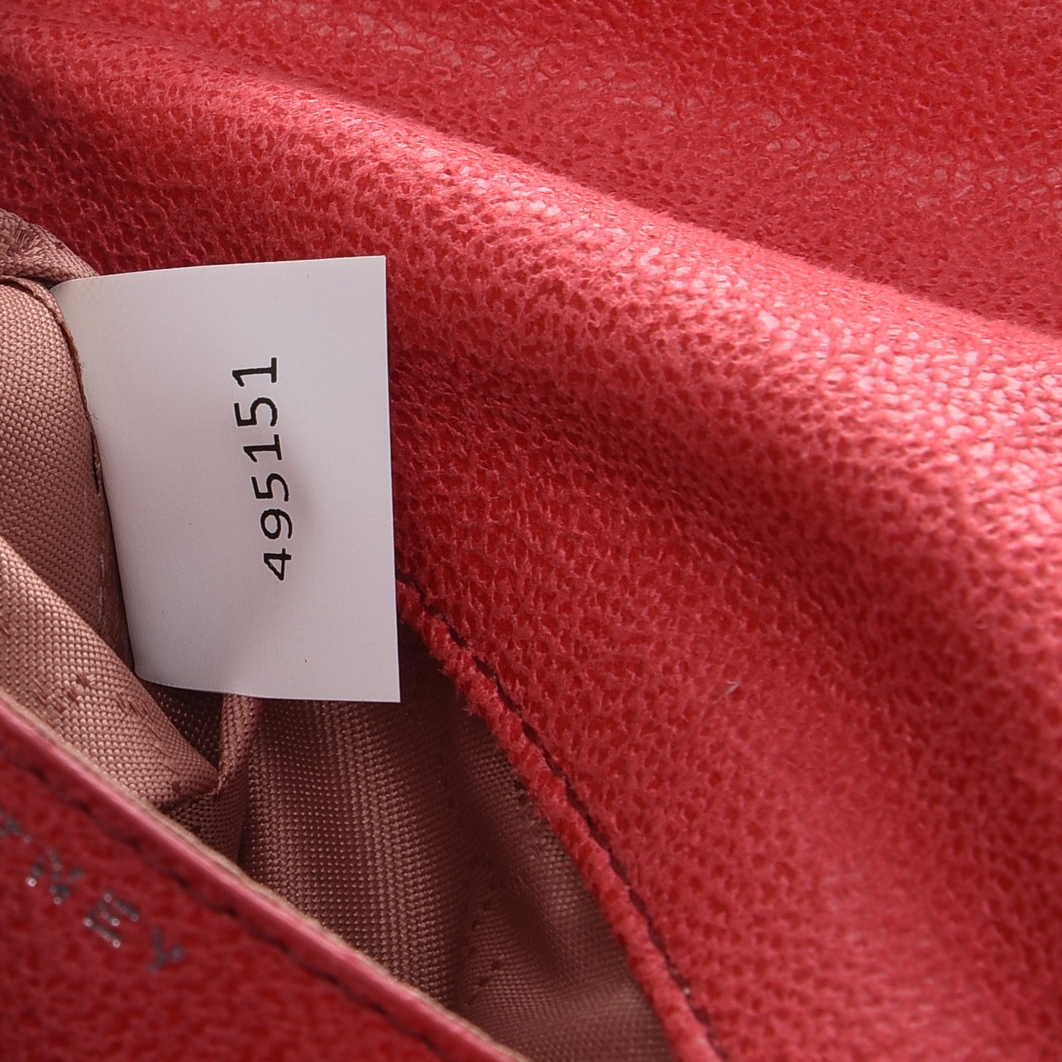 Stella McCartney Shaggy Deer Quilted Mini Falabella Coral 7 of 7