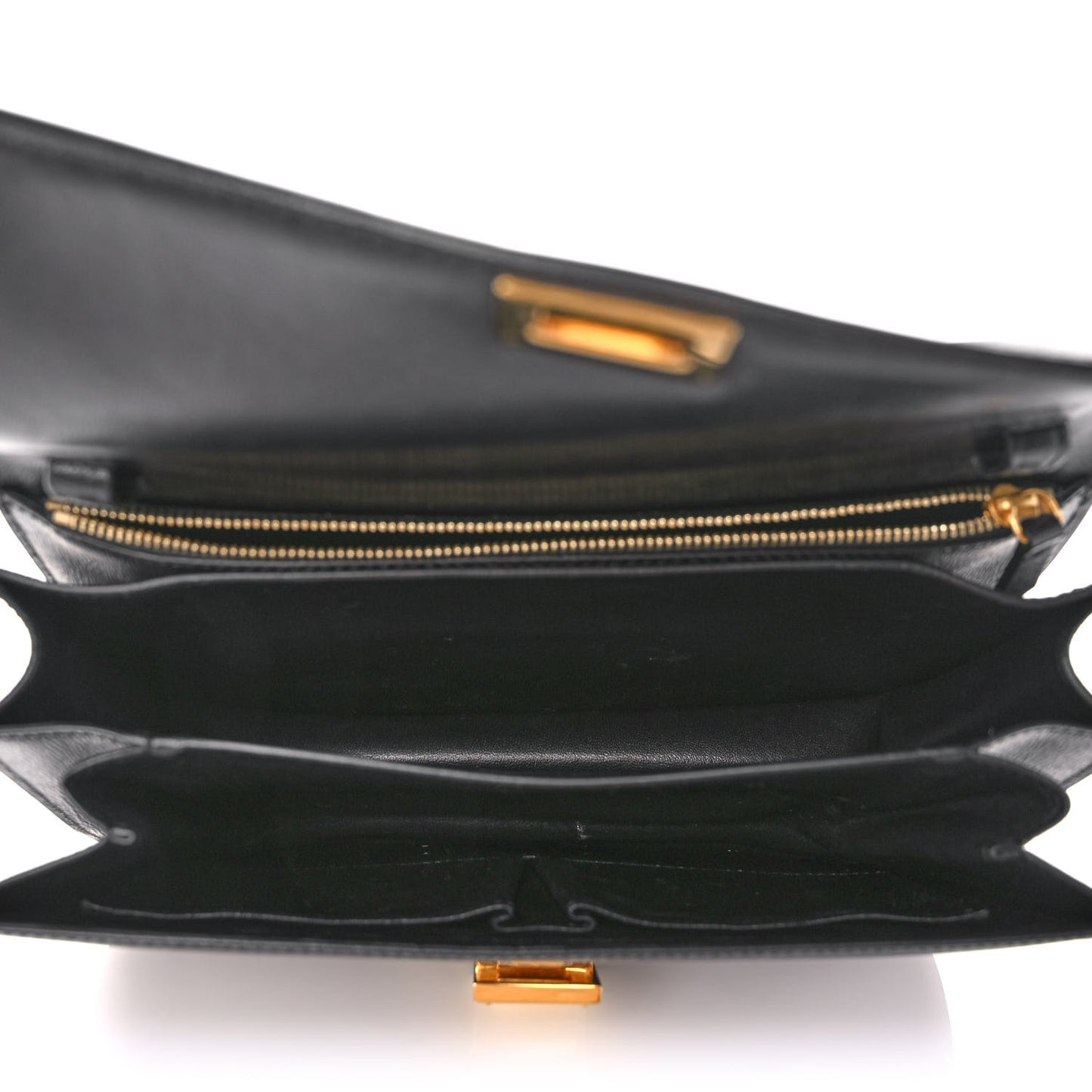 Liege Calfskin Medium Classic Box Flap Bag Black