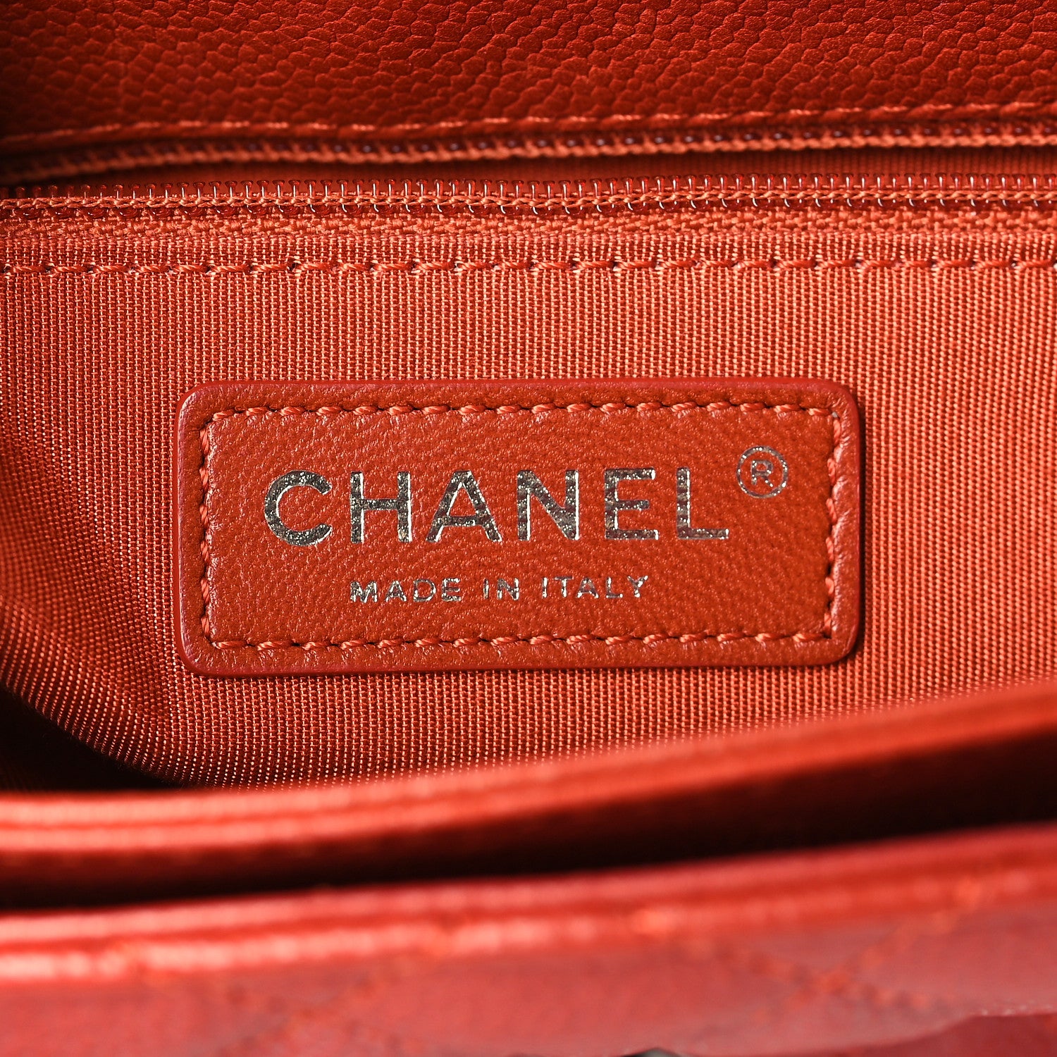 Chanel Caviar Quilted Medium Rock In Rome Single Flap Red 6 of 9