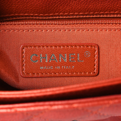 Chanel Caviar Quilted Medium Rock In Rome Single Flap Red 6 of 9