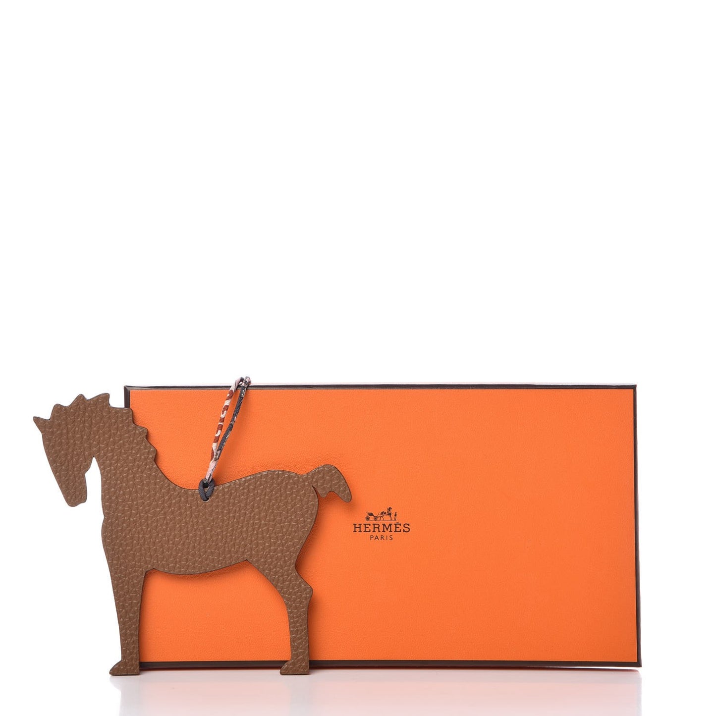 Epsom Togo Petit H Bag Charm Horse Orange Alezan